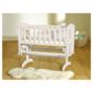 Saplings Glider Crib & Foam Mattress, White