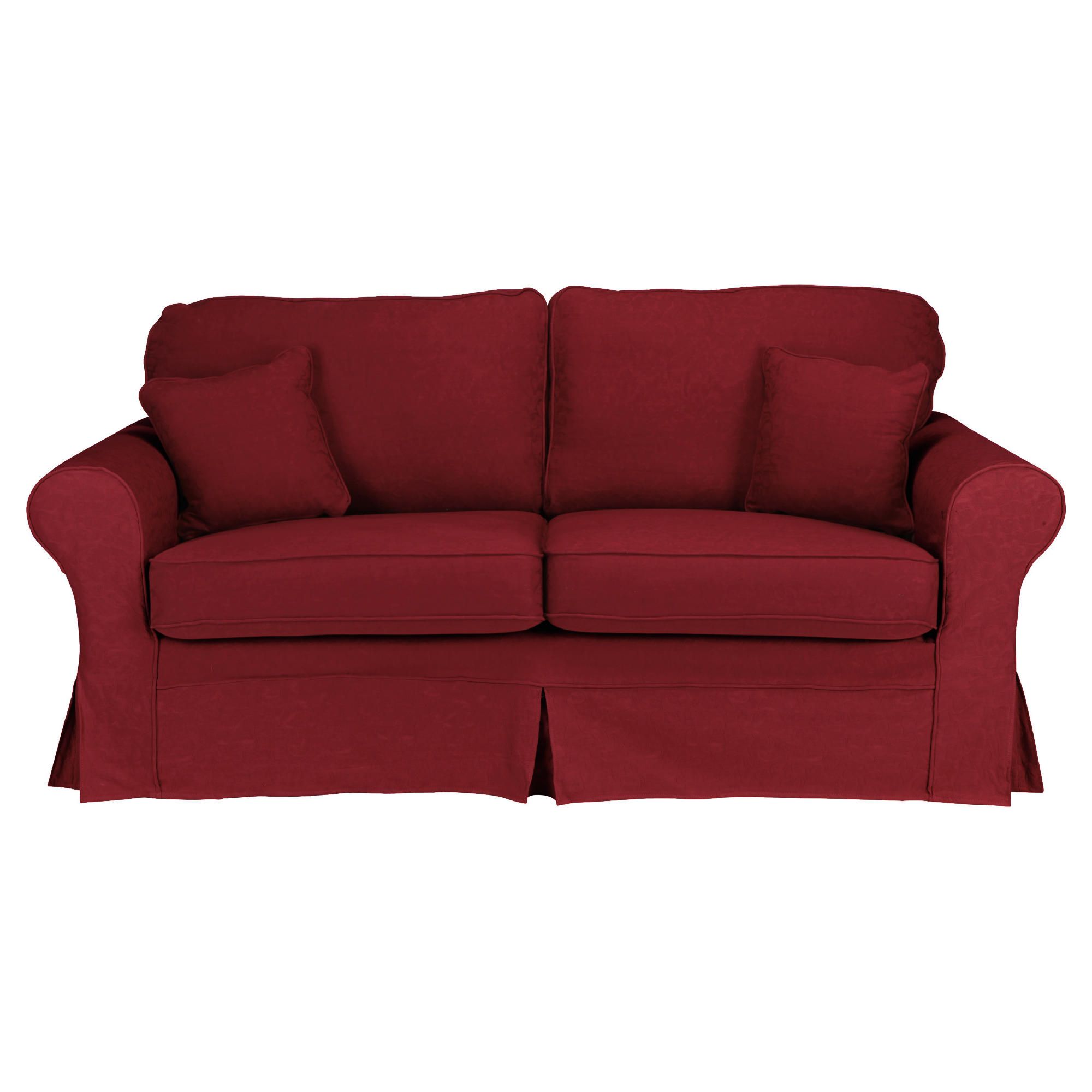 Louisa Medium Sofa with Removable Jaquard Cover, Wine at Tesco Direct