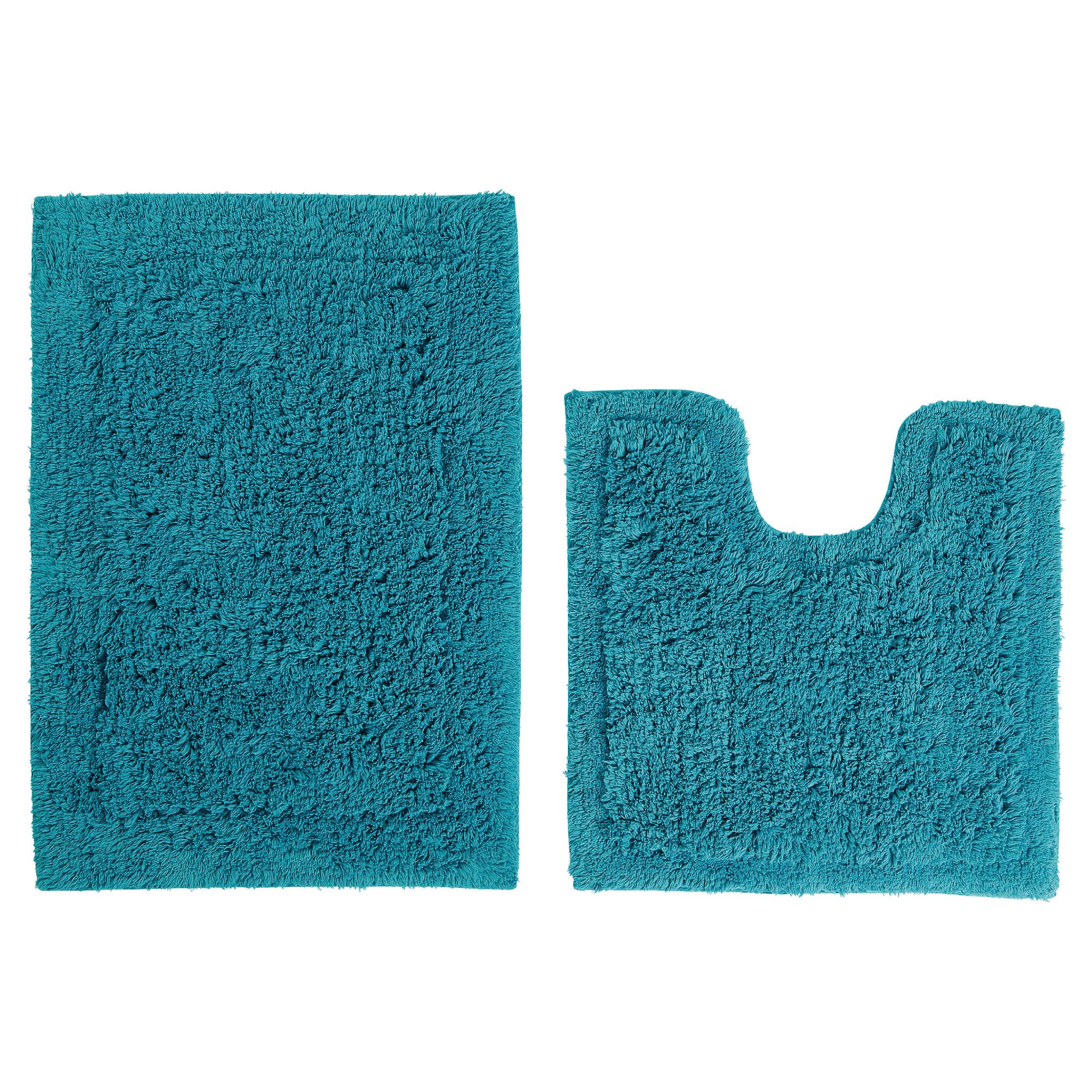 Tesco Pedestal and Bath Mat Set Turquoise