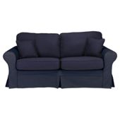 Louisa Medium Sofa with Removable Jaquard Cover, Navy