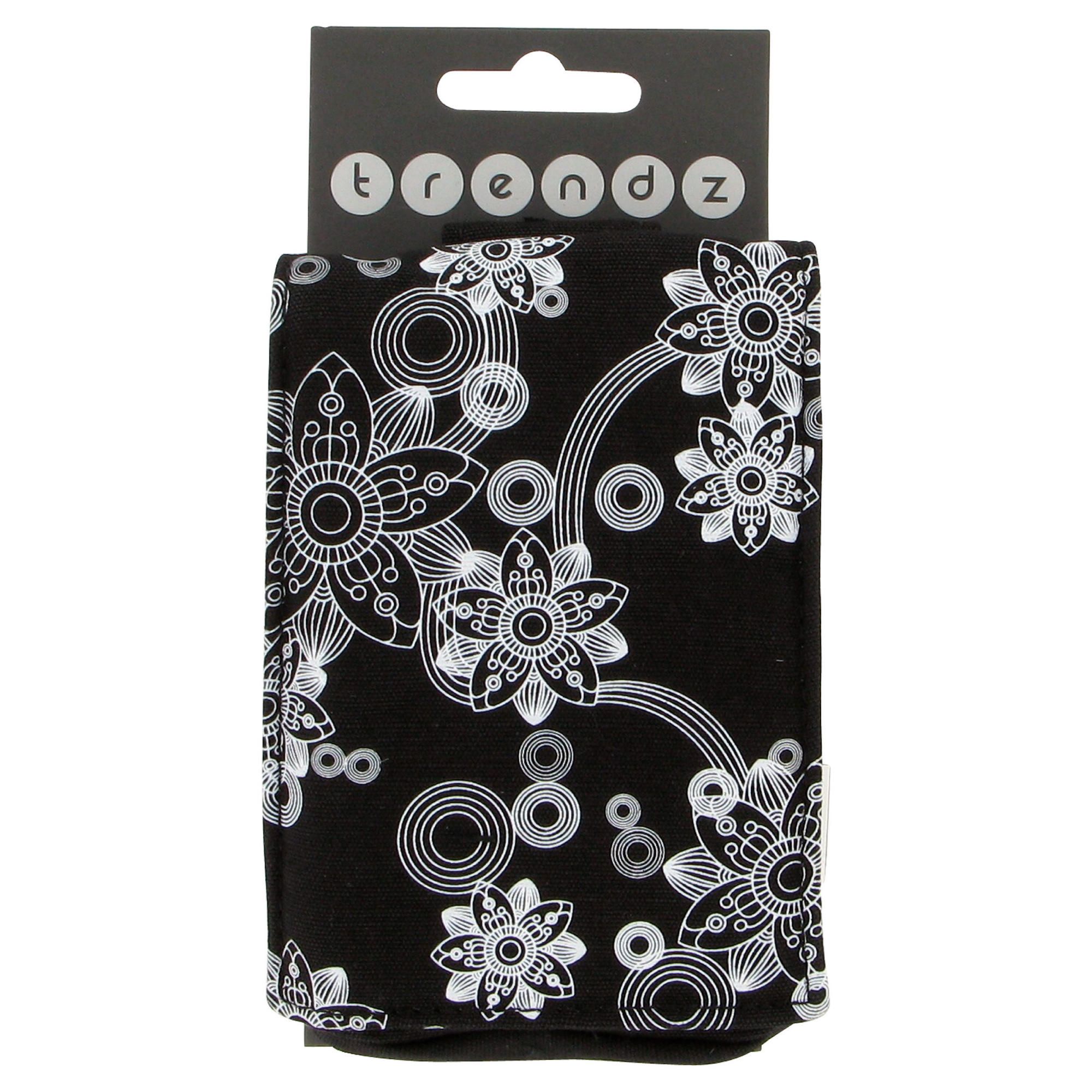 Trendz Universal Phone Pouch Flowers Black