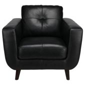 Lorenzo Leather Armchair Black