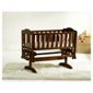 Saplings Glider Crib & Foam Mattress, Walnut