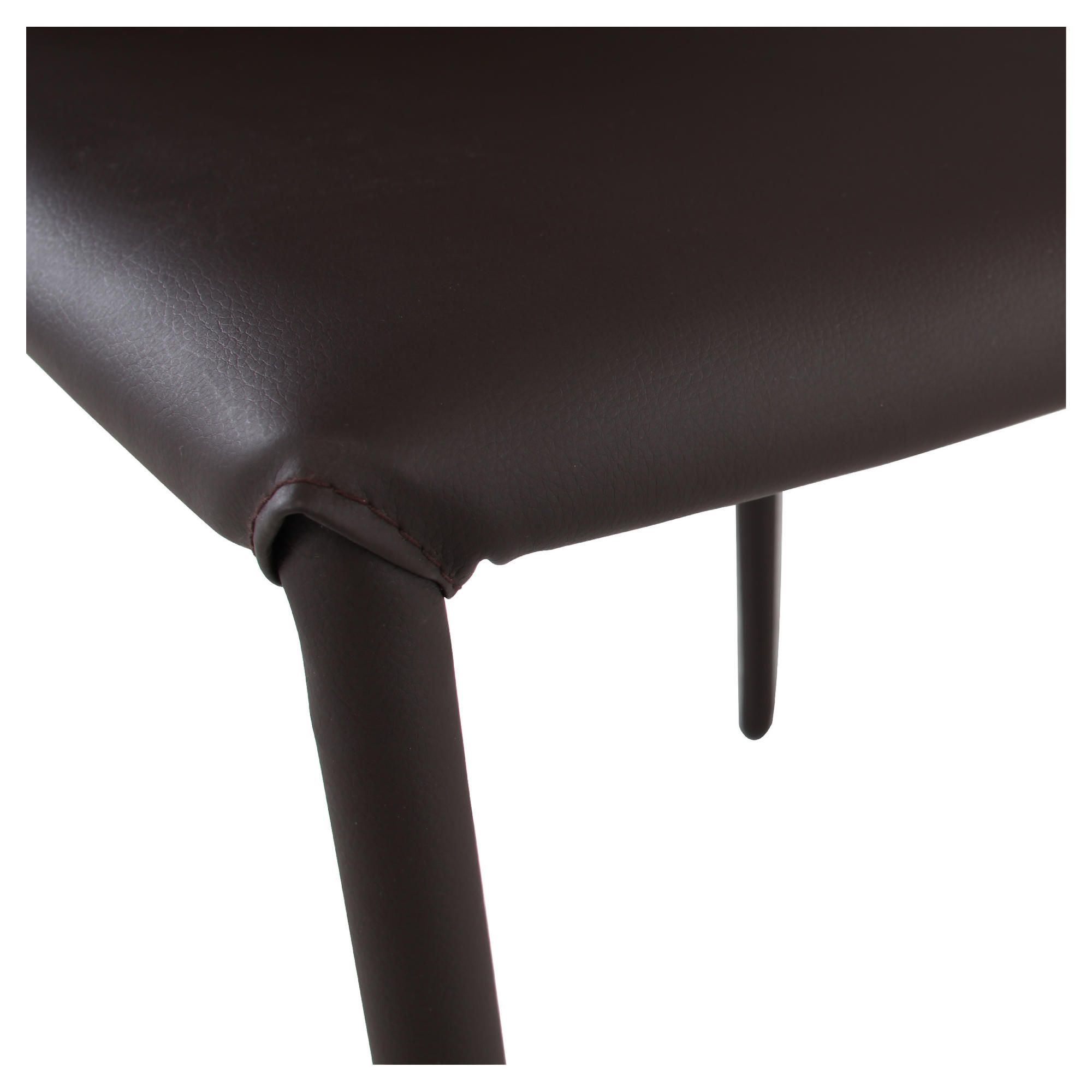 Verona Pair Of Faux Leather Chairs Chocolate
