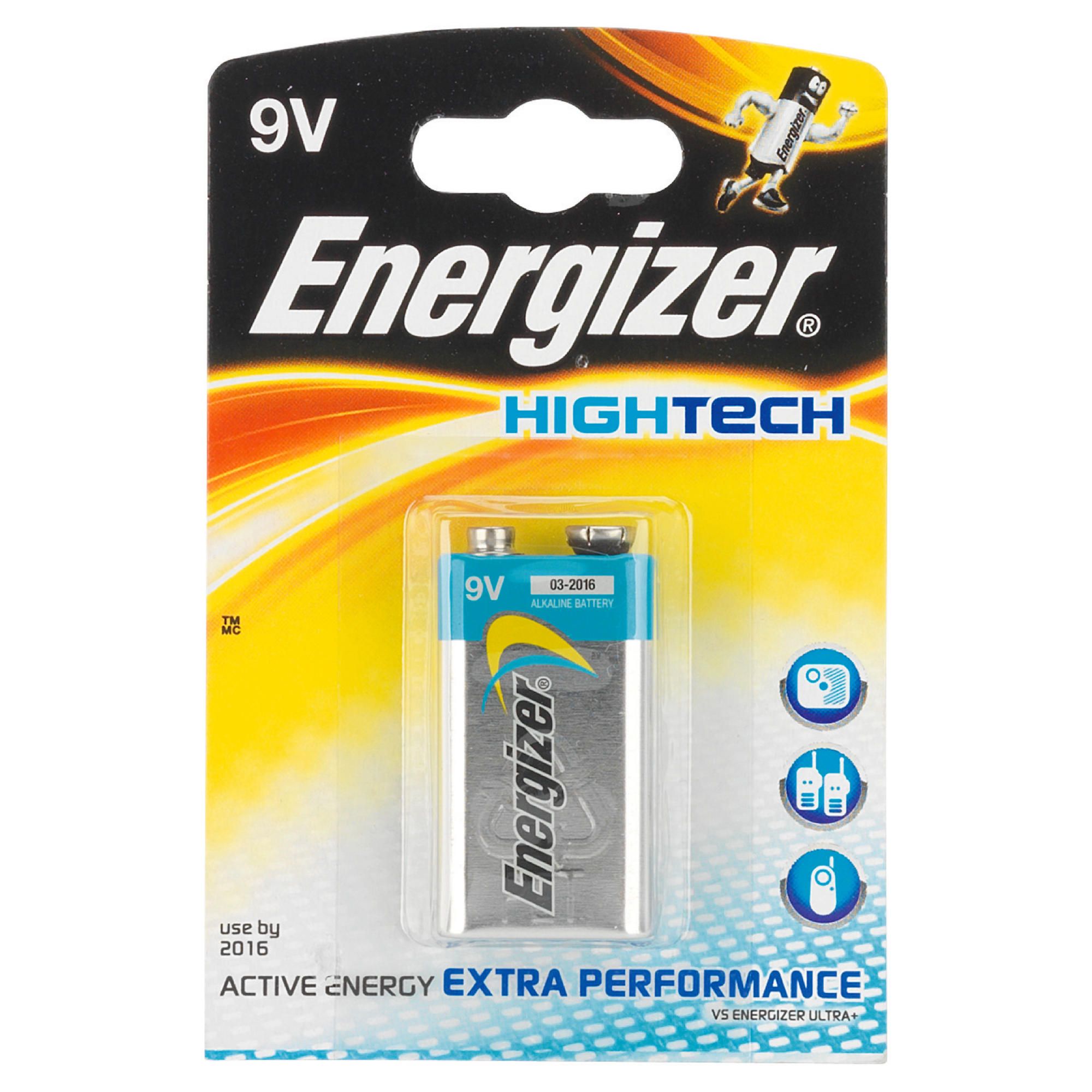 Energizer Hightech Alkaline 9V Battery