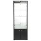 Fulham 4 Door Display Cabinet With Cupboard, Black