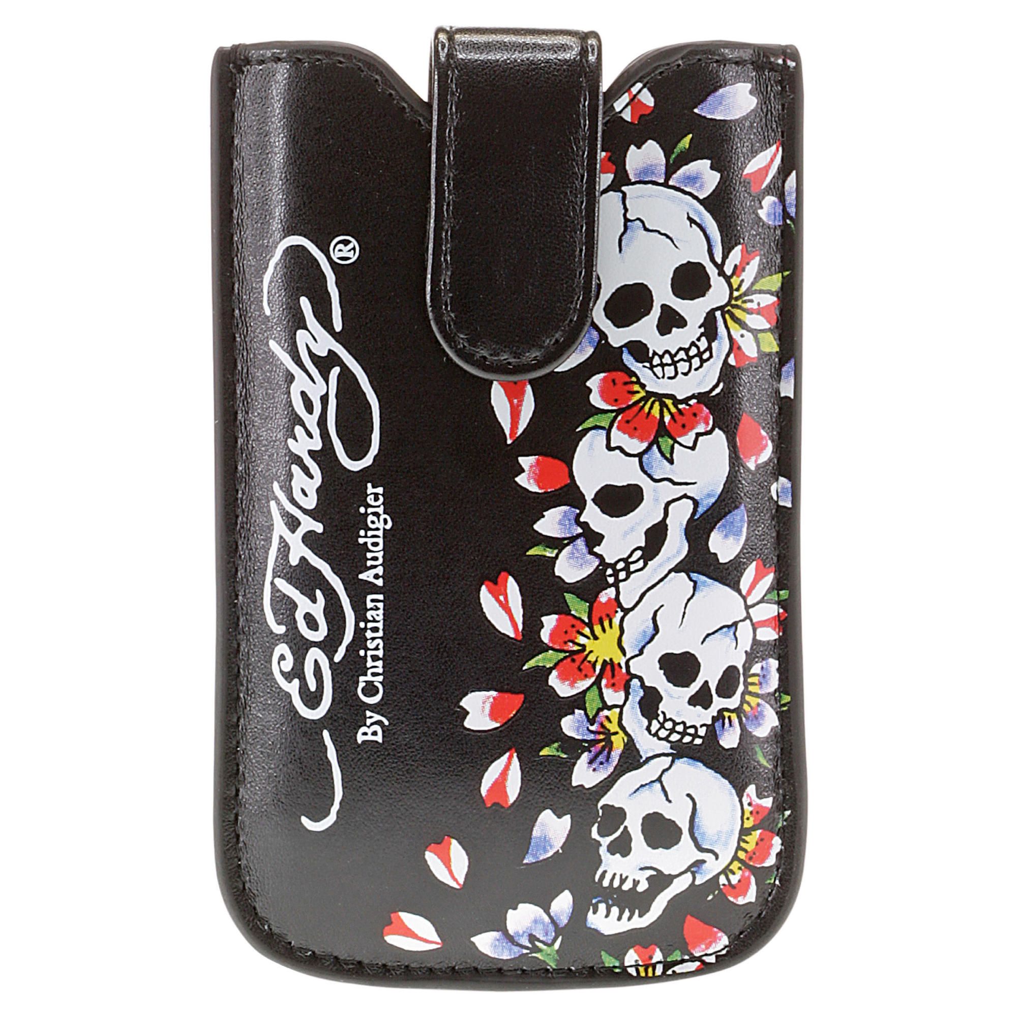 Ed Hardy Leather Case Universal Press Stud Black