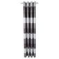 Tesco Stripe Taffetta lined eyelet Curtains W162xL137cm (64x54"), Black