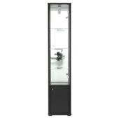 Fulham 2 Door Display Cabinet With Cupboard, Black