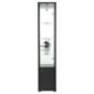 Fulham 2 Door Display Cabinet With Cupboard, Black