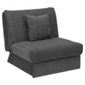 Morton Fabric Single Sofa Bed Charcoal