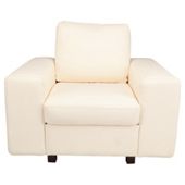 Marcello Leather Armchair, White
