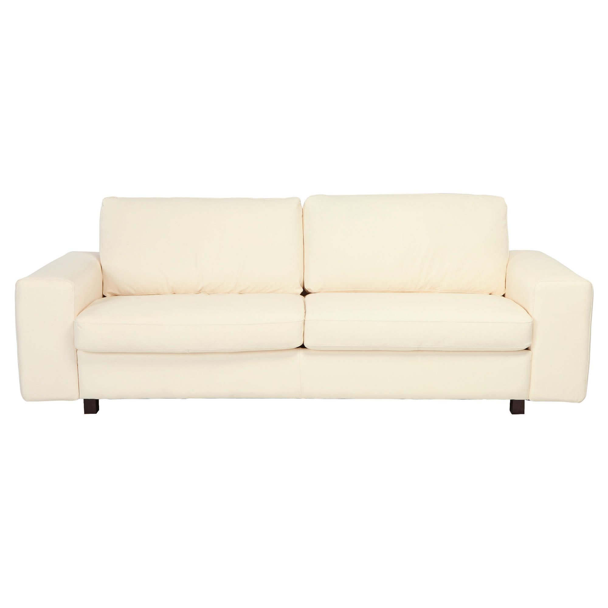 Marcello Large Leather Sofa White at Tesco Direct