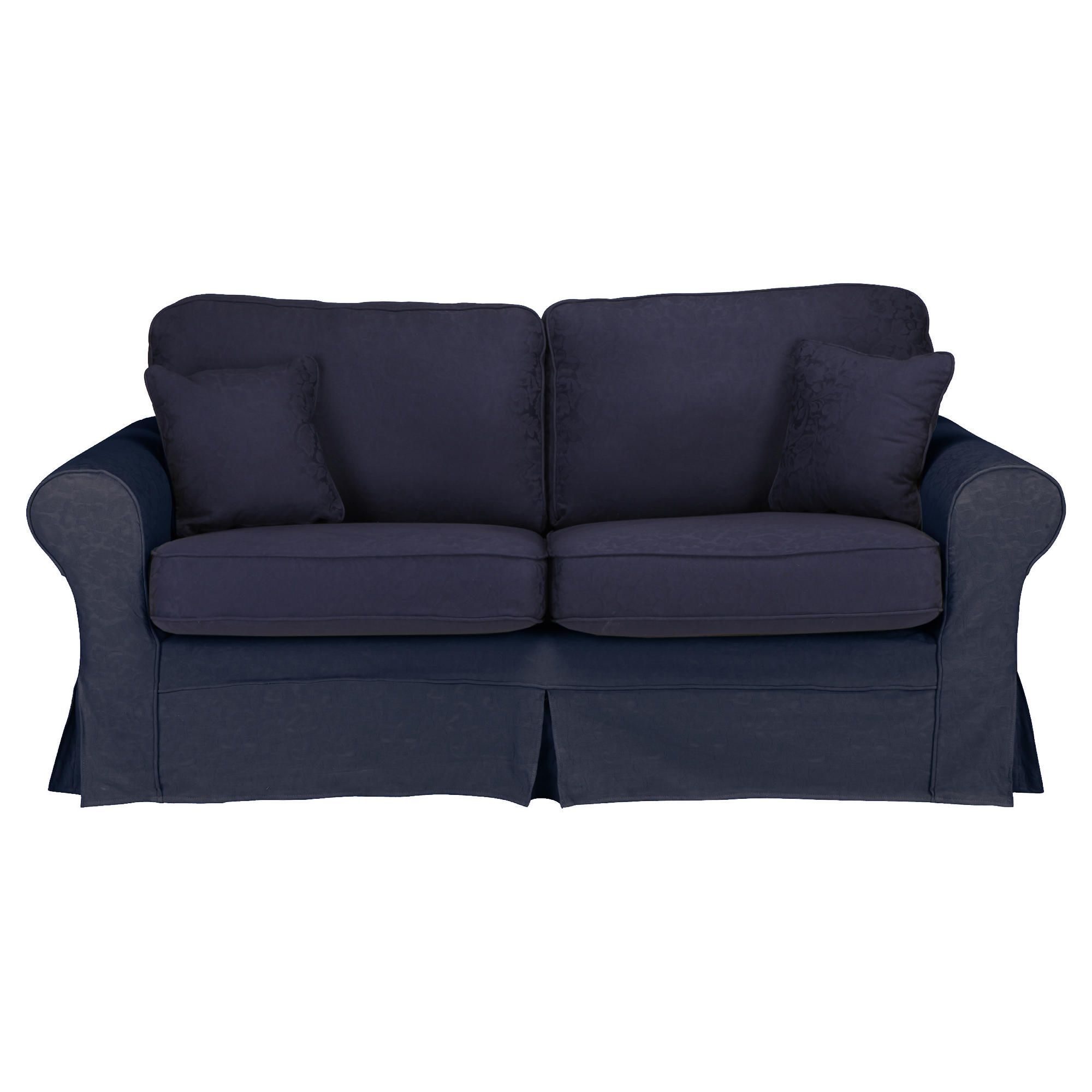 Louisa Small Sofa with Removable Jaquard Cover, Navy at Tesco Direct