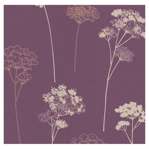 Image of Dulux Meadowsweet Wallpaper, Plum
