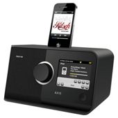 REVO AXIS WIFI/DAB/DAB+/FM INTERNET ALARM RADIO WITH TOUCHSCREEN & iPOD DOCK (BLACK)
