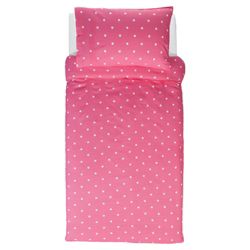 Tesco Value Kids Duvet Set Pink Spot