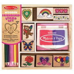Melissa & Doug Wooden Friendship Stamp Set