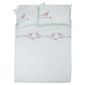 Patterned Birds Duvet Double Aqua