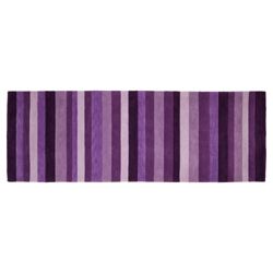 Tesco Rugs - Stripe runner plum 67x200cm