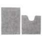 Tesco Pedestal And Bath Mat Set Silver