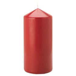 Tesco unscented pillar candle, red