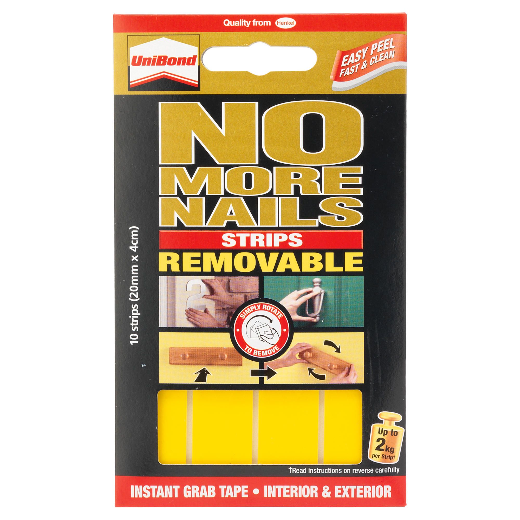 Unibond No More Nails Removable Strips