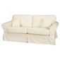 Louisa Medium Sofa with Removable Jaquard Cover, Cream