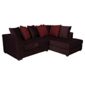 Ontario Fabric Corner Sofa Plum Right Hand Facing