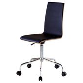 Padova Office Chair, Oak Veneer & Black Leather Effect