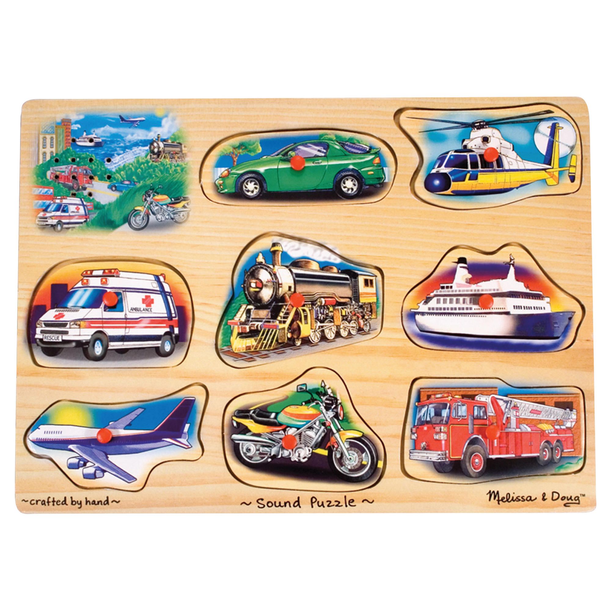 Melissa & Doug Vehicle Sound Wooden Puzzle