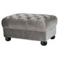Chesterfield Fabric Footstool, Velvet Mink