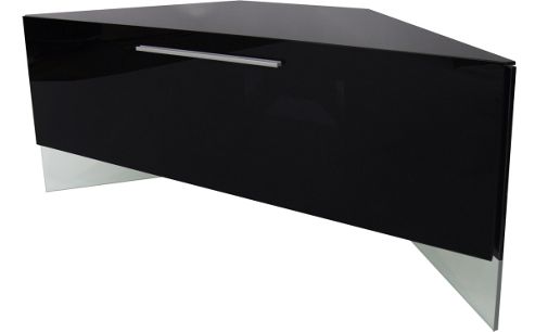 Image of S&c Zin502615/bki High Gloss Corner Tv Stand - For Up To 50 Screen Tvs