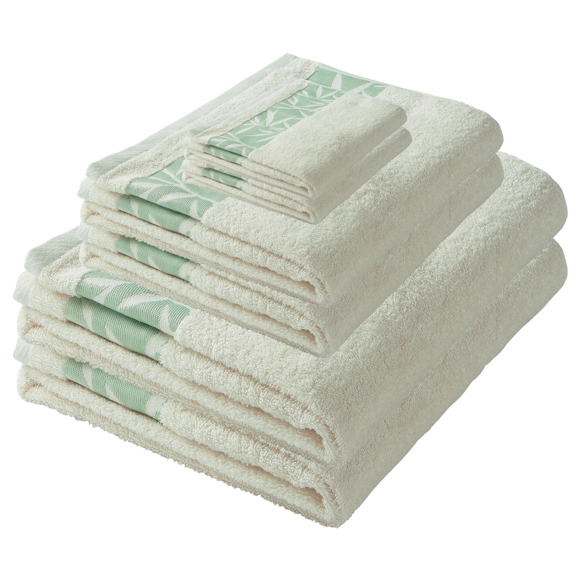 F&F home Leaf Towel Bale Ivory