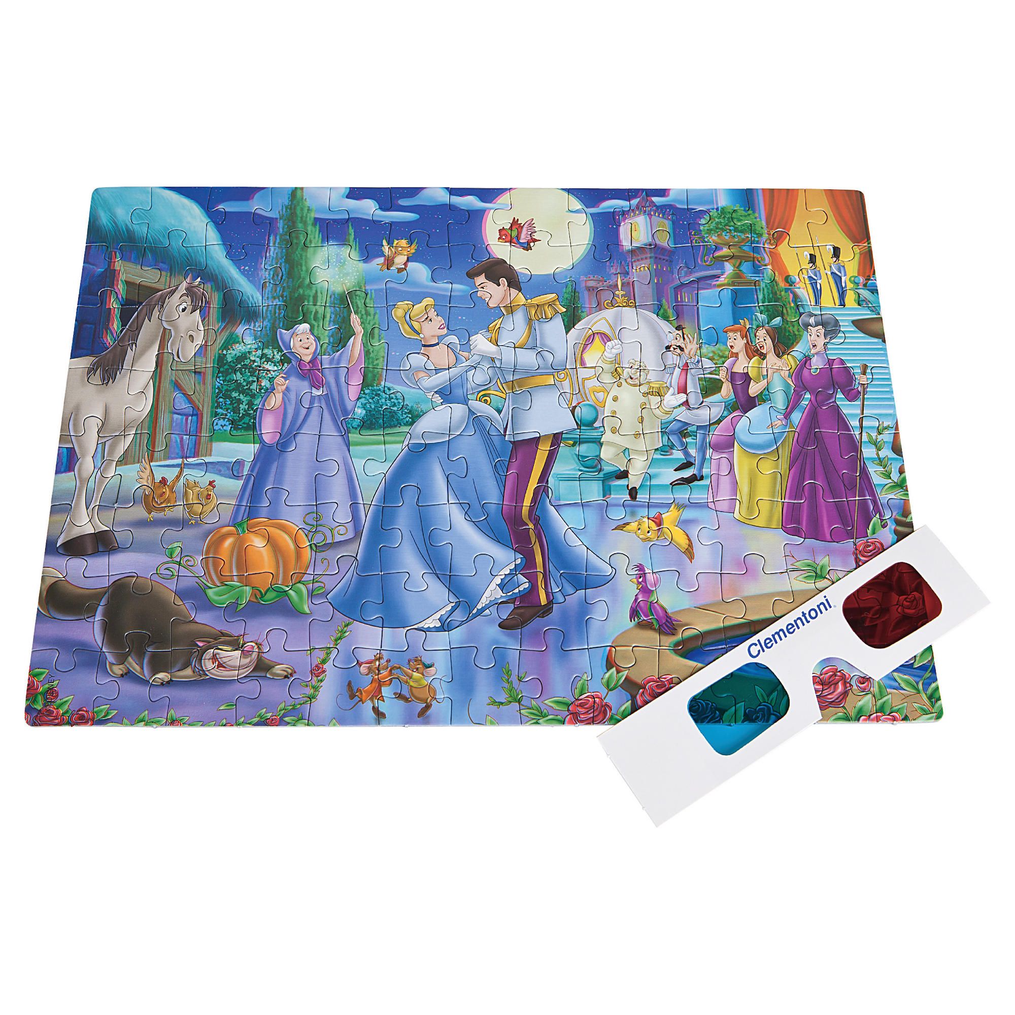 Sambro Disney Princess 104 Piece 3D Puzzle (3D Glasses Included In Box)