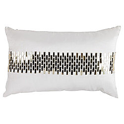 F&F Home SEQUIN PANEL CUSHION IVORY F&F Home SEQUIN PANEL CUSHION IVORY