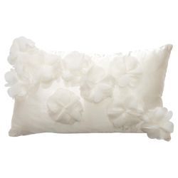 F&F Home 3d flower cushion, ivory