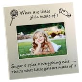 6"X 4" Aluminium Photo Frame - What Are Little Girls Made Of?