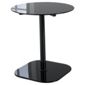 Lola Glass & Metal Side Table Black
