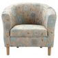 Tub Fabric Accent Chair Blue Exeter Floral