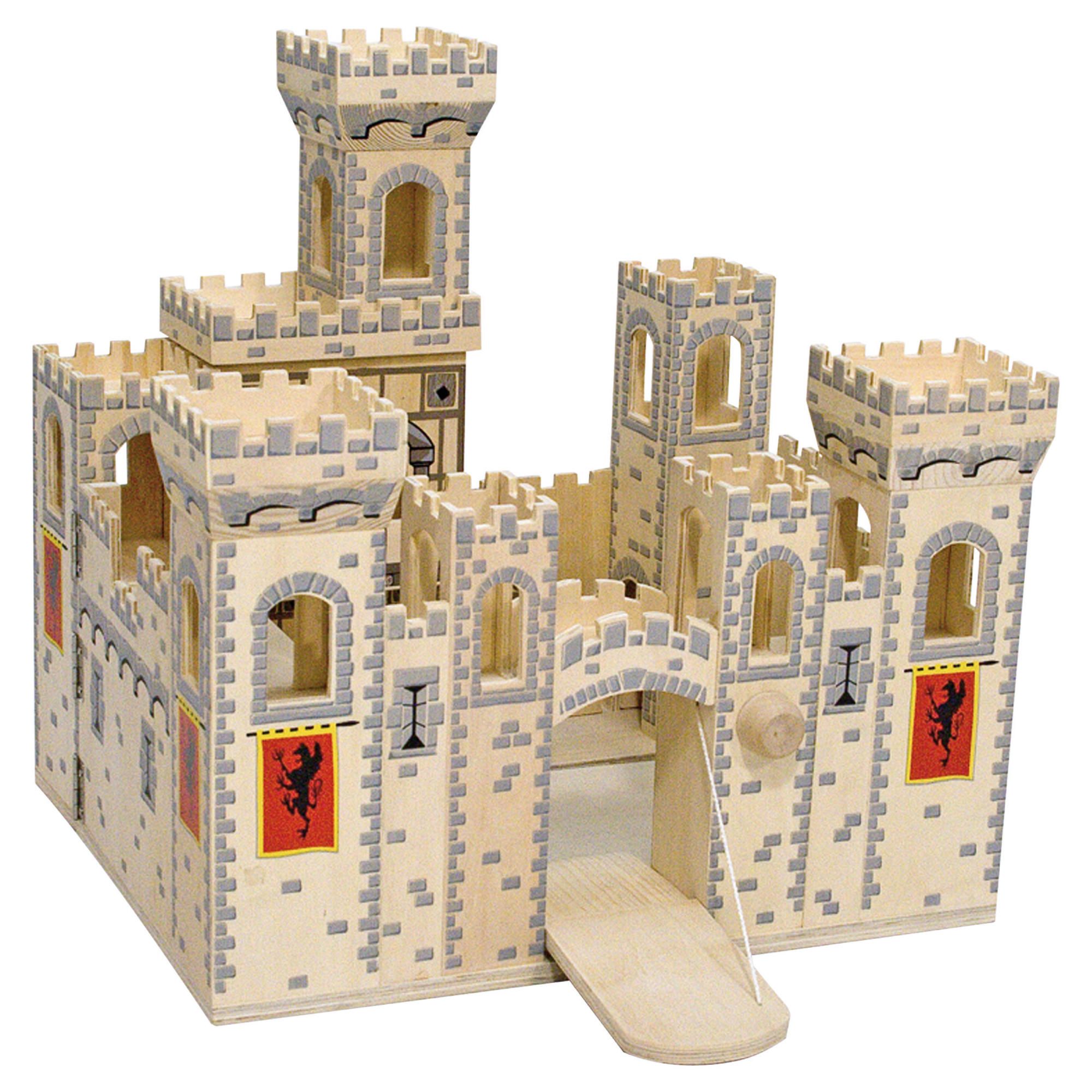 Melissa & Doug Folding Wooden Medieval Castle 