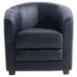 Miami Leather Tub Chair, Black