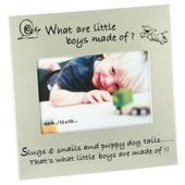 Aluminium 6"x 4" Photo Frame - What Are Little Girls Made Of?