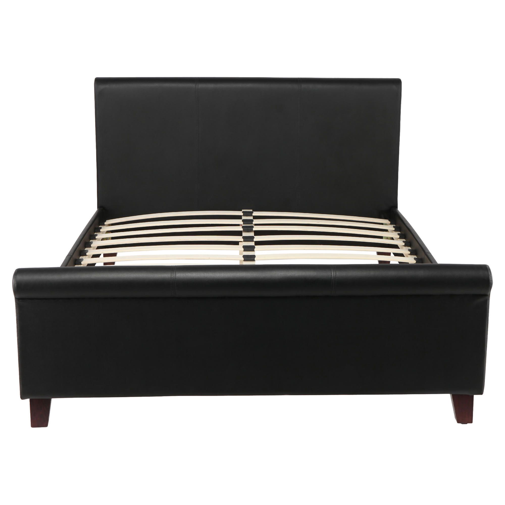 Cannes Classic Scroll Double Bed Frame, Brown