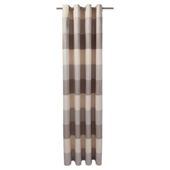 Tesco Stripe Taffetta lined eyelet Curtains W162xL229cm (64x90"), Mocha