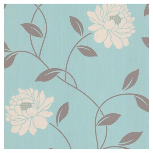Image of Dulux Camille Wallpaper, Duck Egg