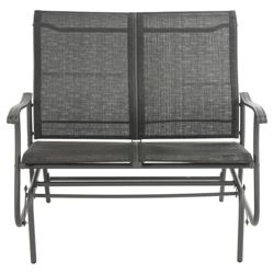 Sorrento Metal/Textilene 2 Seat Glider -Charcoal