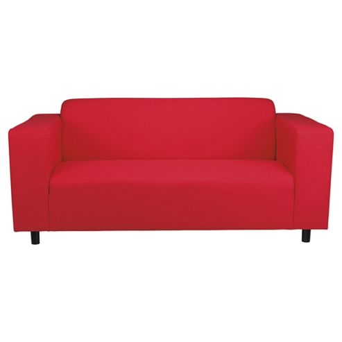 Image of Stanza Fabric Medium 3 Seater sofa Red