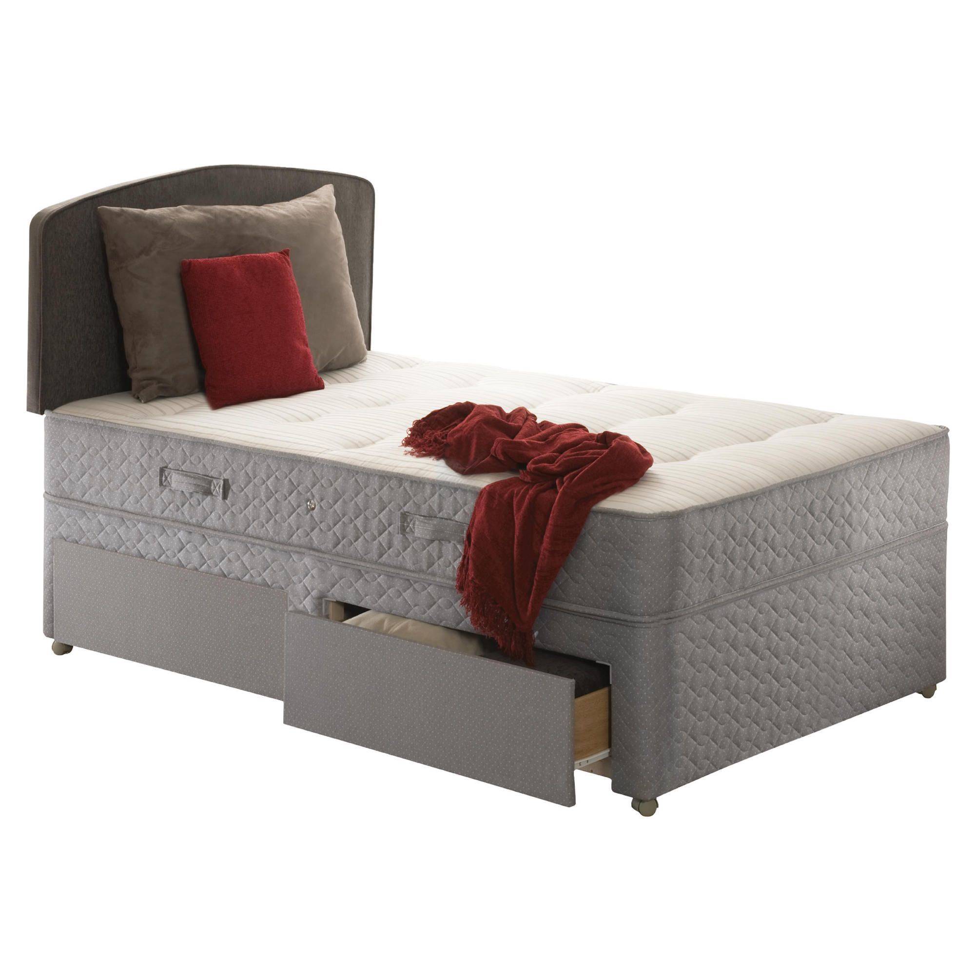 Sealy Posturepedic Ortho Backcare Plus Single 2 Drawer Divan Bed at Tesco Direct