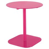 Lola Glass & Metal Side Table Pink